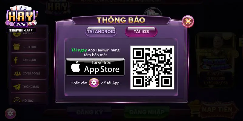 Tải app Haywin cho thiết bị di động