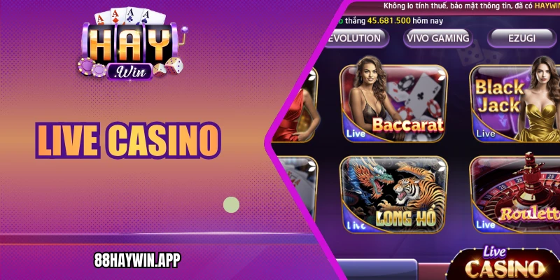 Live Casino Haywin - Trải Nghiệm Chân Thực Từng Giây