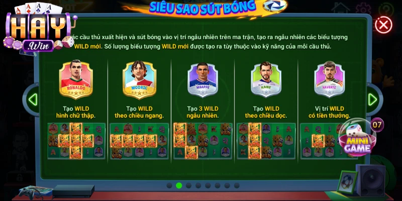 Hệ số thưởng tùy theo cầu thủ trong game